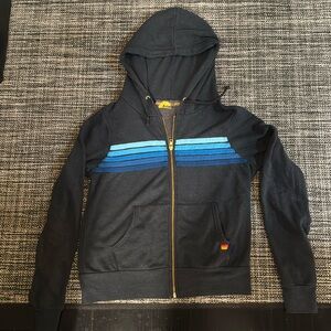 Aviator Nation XS Zip Up 5 Stripe Hoodie